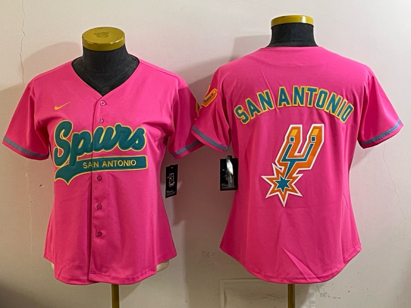 women San Antonio Spurs blank pink Nike 2026 NBA Jersey 0621003->women nba jersey->Women Jersey